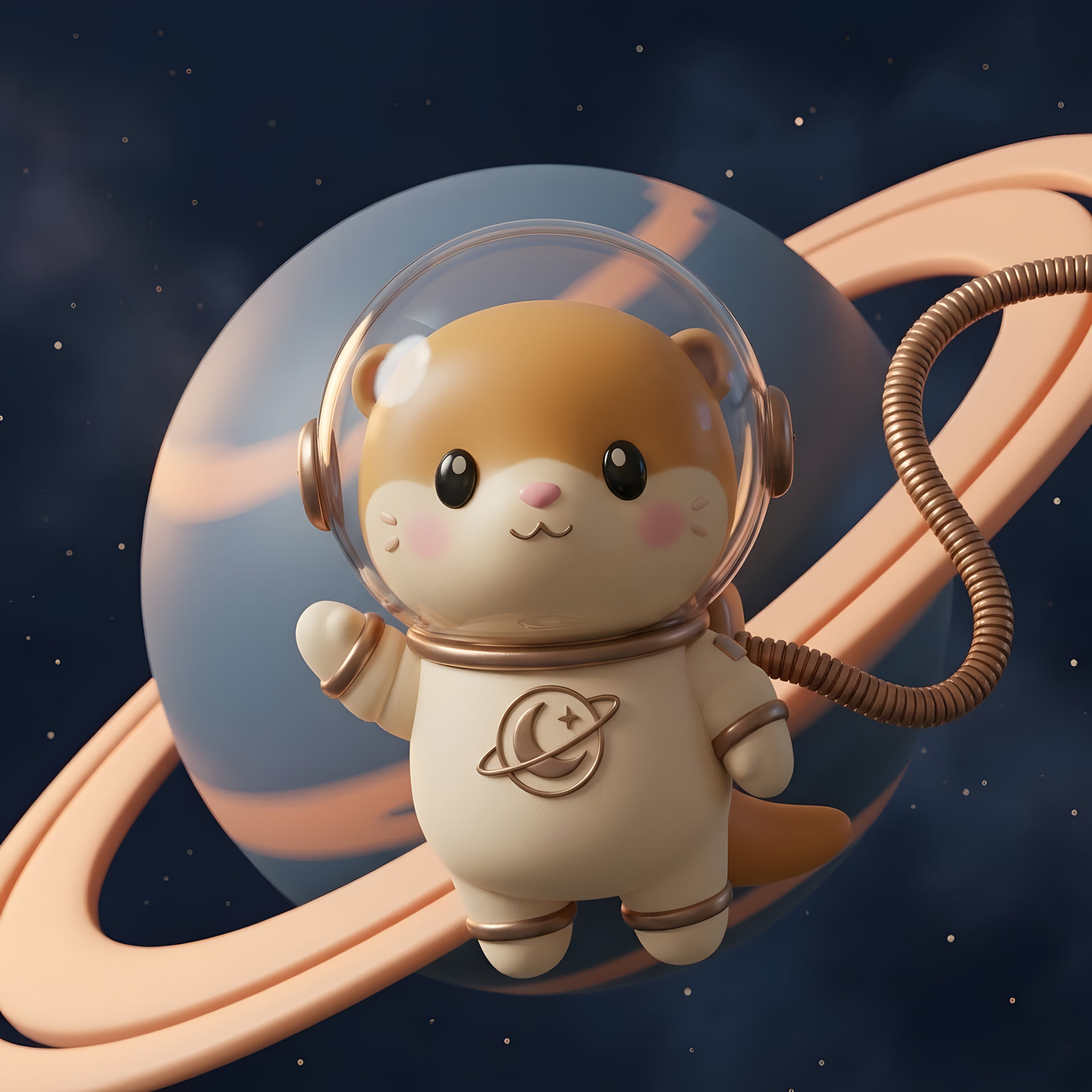 Orbiotter floating in orbit